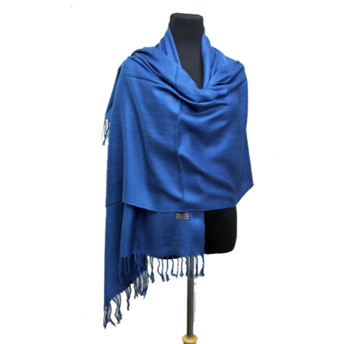 HAR-SC-0131BR Plain Pashmina in Navy