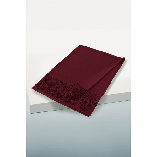 SXW Plain Pashmina in Burgundy