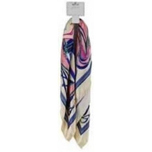 HS-10537M Handbag Print Satin Scarf in White