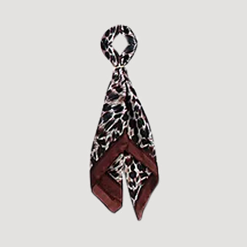 RNT0930 Leopard Print Twilly Scarf in Light Brown