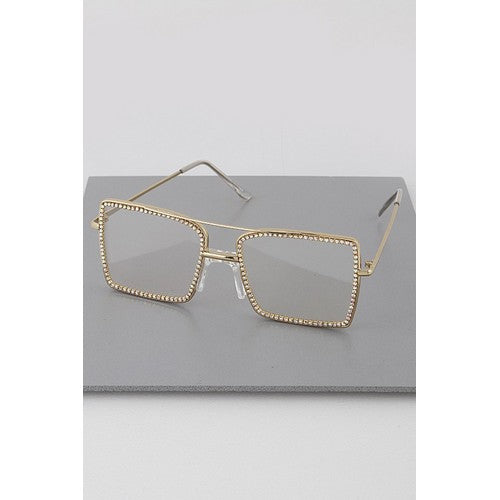 Rhinestone Rim Metal Shades