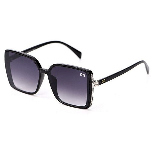 DG Rhinestone Edge Shades in Black Silver