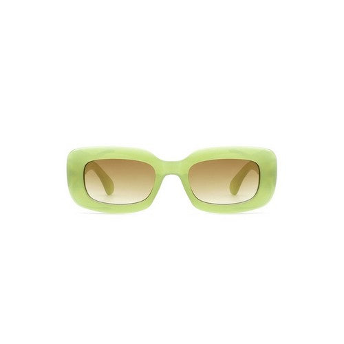 Rib Arm Retro Shades in Green