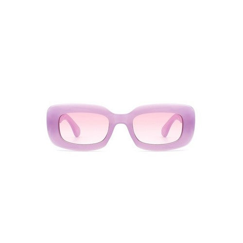 Rib Arm Retro Shades in Purple