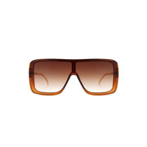 Chain Arm Shield Shades in Brown