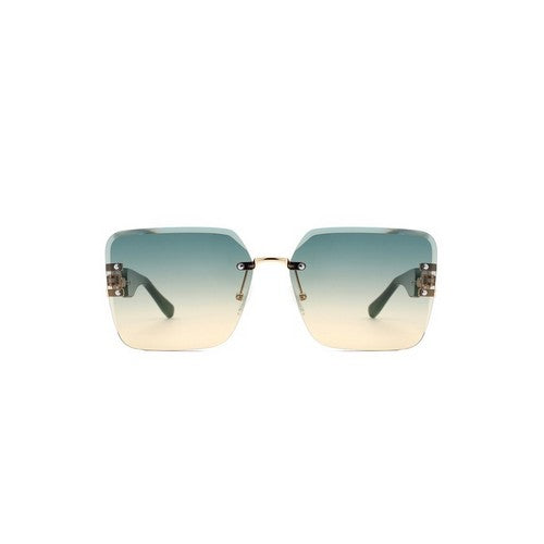 Chain Link Rimless Shades in Green