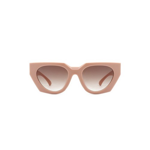 Lion Badge Cut Out Arm Shades in Beige