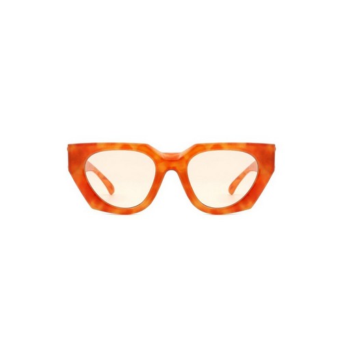 Lion Badge Cut Out Arm Shades in Orange