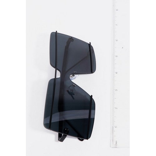 Double Bar Rimless Shades in All Black