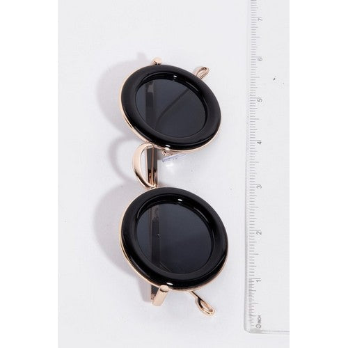 Acetate Rim Circle Shades in Black