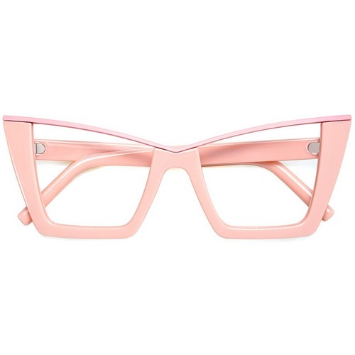 Cat Eye Metal Trim Shades in Pink