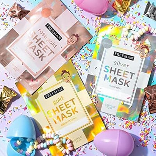 Freeman Metallic Sheet Masks in Soothing Rose Gold