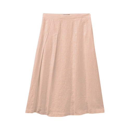 Benetton 100% Linen A-Line Skirt in Pink