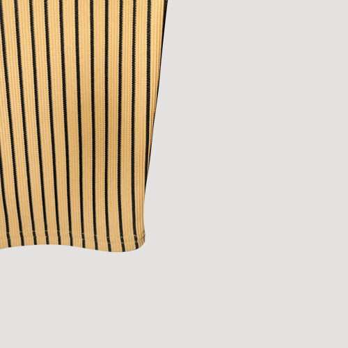 Stripe Knit Pencil Skirt in Mustard