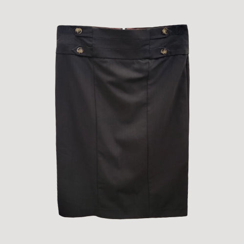 Kaz 4-Button Work Skirt in Brown