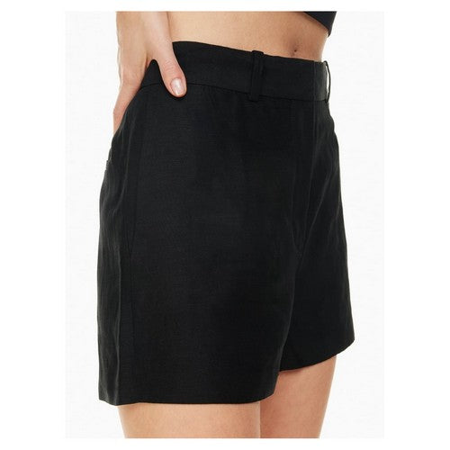 Next Tailored Linen Shorts Black