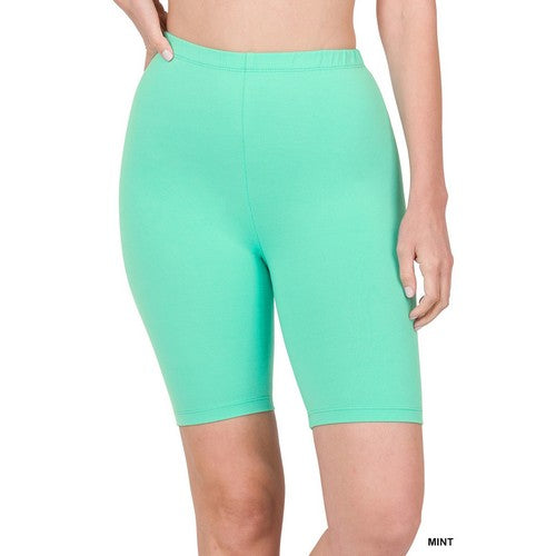 MP-9004AB Brushed Microfiber Biker Shorts Mint