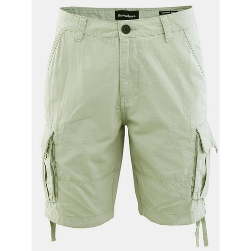 Threadbare Manchester Cotton Cargo Shorts in Sage