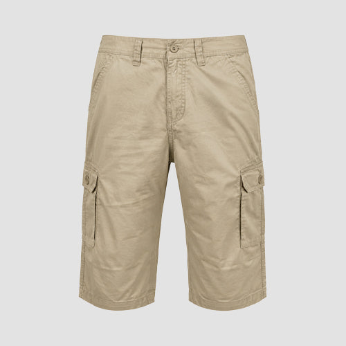Twill Cargo 3/4 Short Pants in Khaki