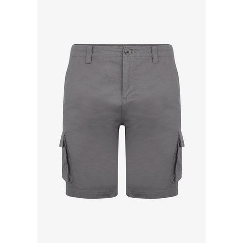 Threadbare Bute Cotton Cargo Shorts in Dark Fuel