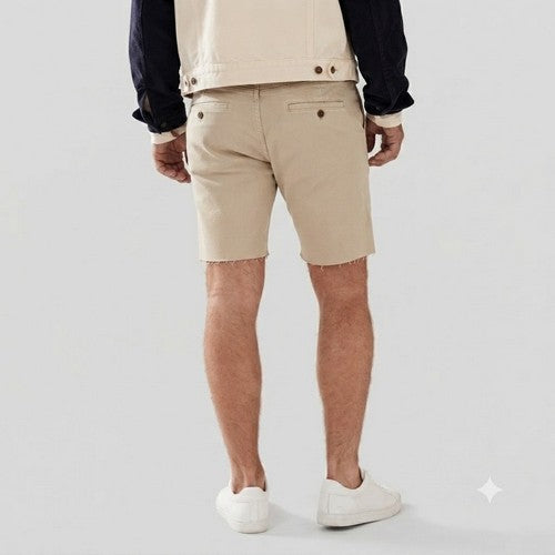 Banana Republic Heavy Drill Cut Off Jean Shorts in Beige