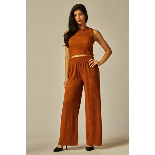 Crop Tank Top in Cognac