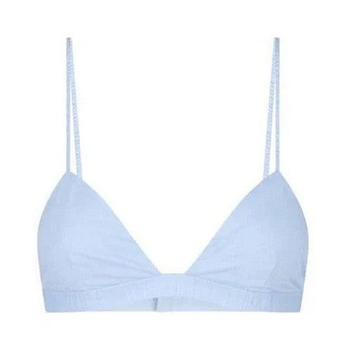 PrettyLittleThing Linen Look Bralet in Dusty Blue
