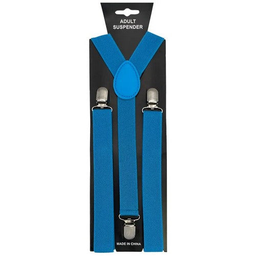 01875 Solid Colour Suspenders in Light Blue