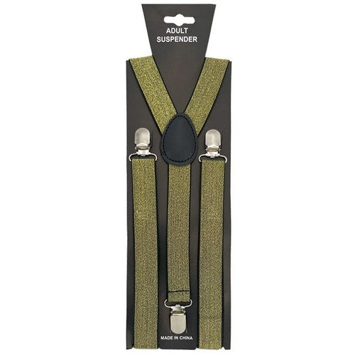 06499 Glitter Suspenders in Gold