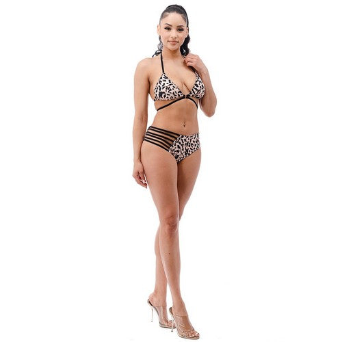 Strappy Bikini in Leopard