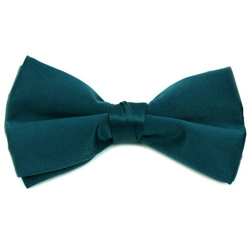 BTC1701 Satin Clip-On Bow Tie in Hunter Green