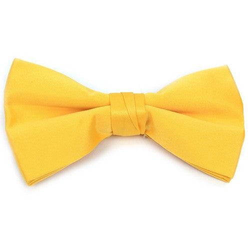 BTC1701 Satin Clip-On Bow Tie in Yellow