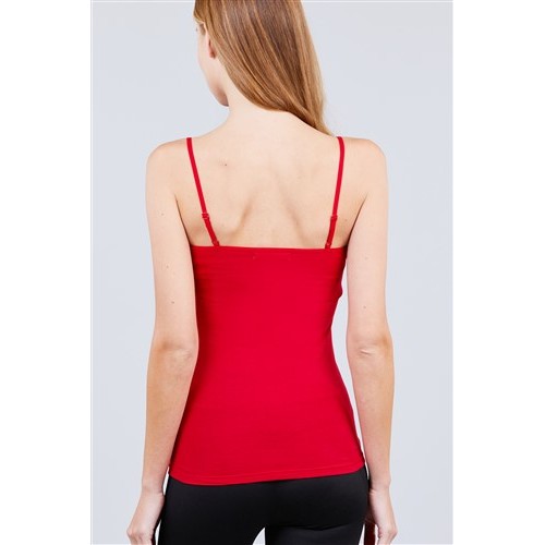 Vest with Built-In Bra Scarlet Red