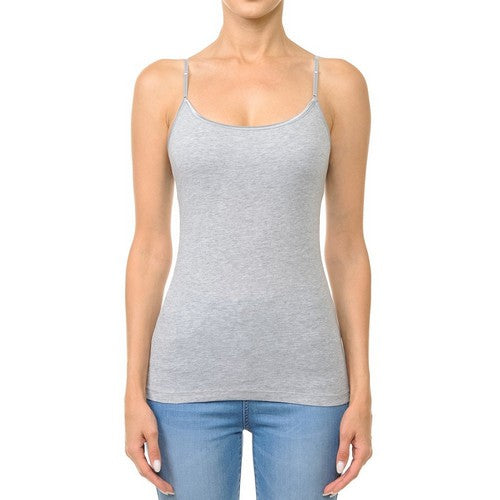 61000 Vest with Built-In Bra Heather Grey