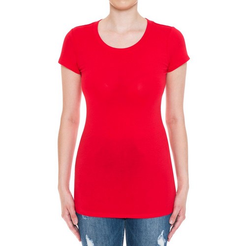 64000 Crew Neck Short Sleeve T-Shirt in B Red