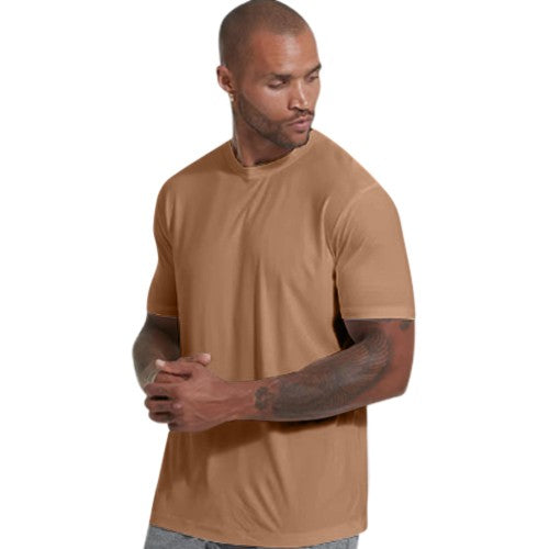 Fristads Plain Crew Neck T-Shirt Brown