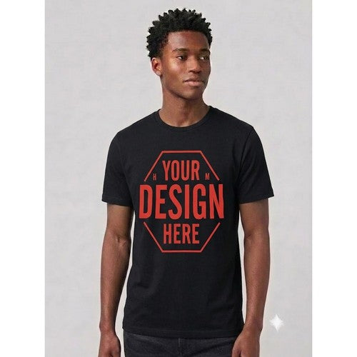 52-664 Your Desing Here Primark Printed Jersey in Black