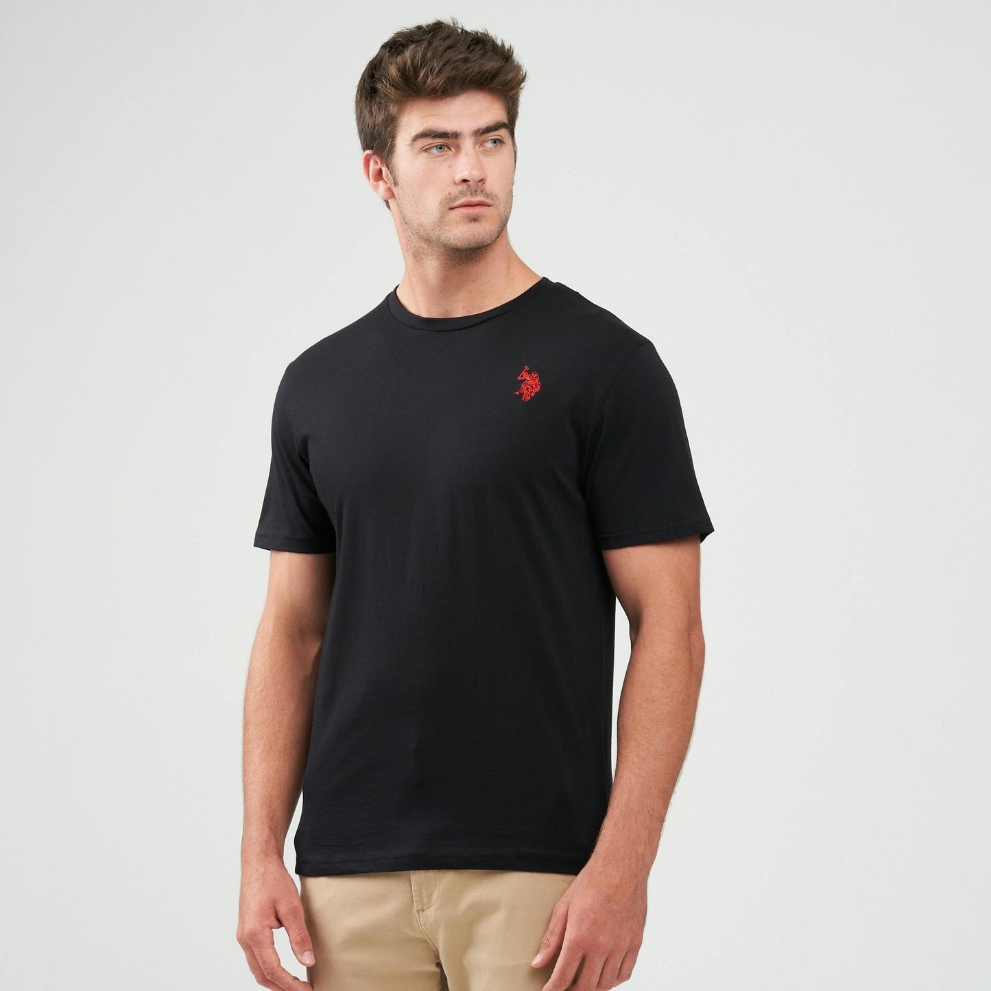 US Polo Assn Crew Neck Embroidered Logo T-Shirt Black