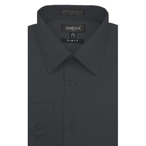 OmegaTux Slim Fit Long Sleeve Shirt in Black