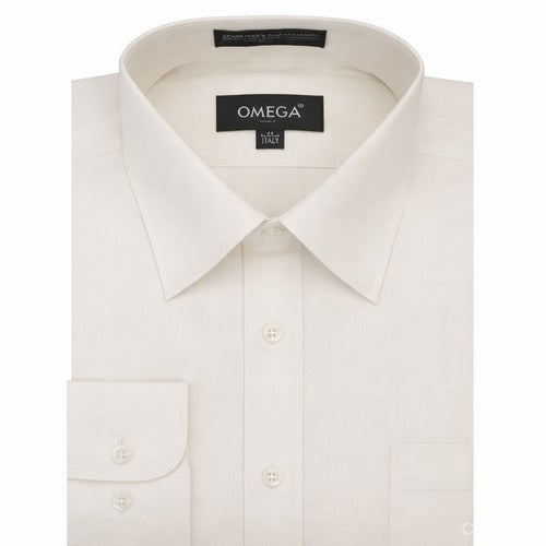 OmegaTux Slim Fit Long Sleeve Shirt in Ivory