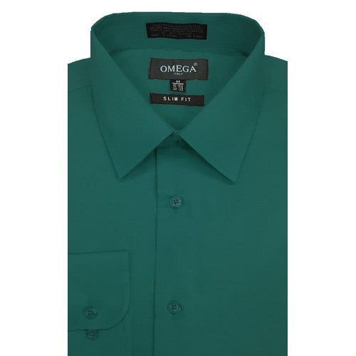 OmegaTux Slim Fit Long Sleeve Shirt in Teal