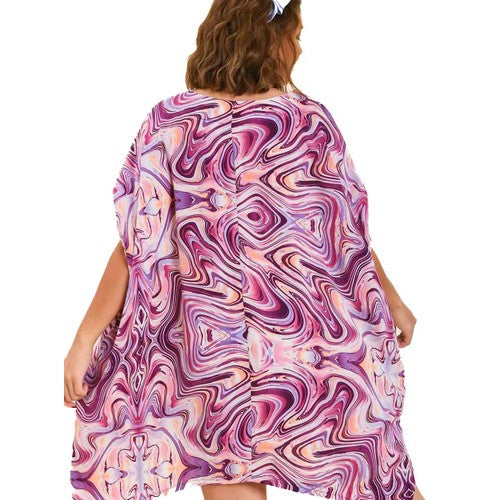 Satin Silky Tunic Purple