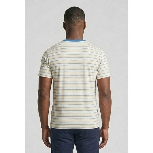 Forever 21 Crew Neck Stripe Jersey in Yellow/Blue/Pink
