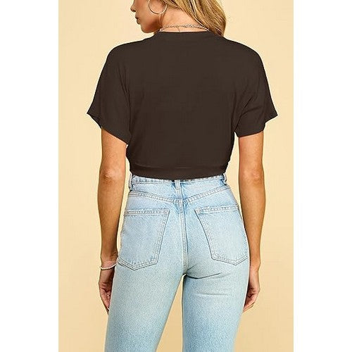 Jersey Bolero Shrug in Black