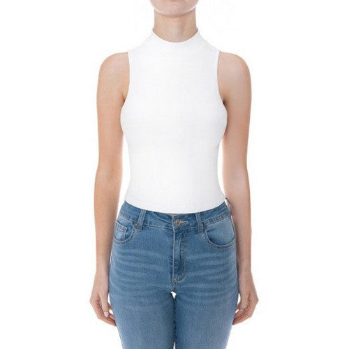 75815 Turtleneck Cotton Rib in White