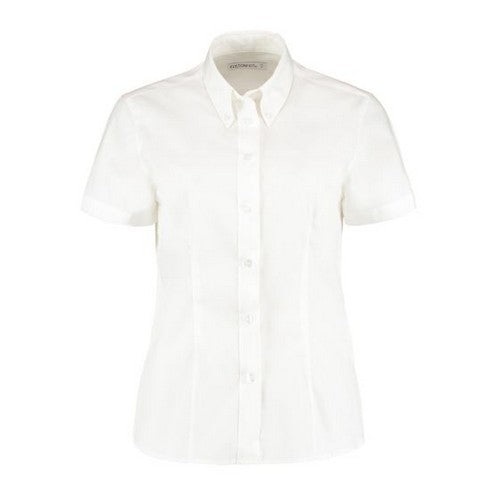 Kustom Kit Short Sleeve Oxford Shirt White