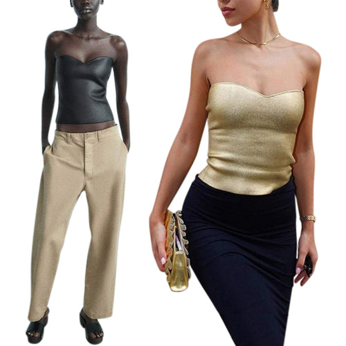 TIL30058 Metallic Tube Top