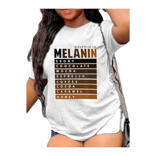 EBLY-577 Melanin Printed Tee in White