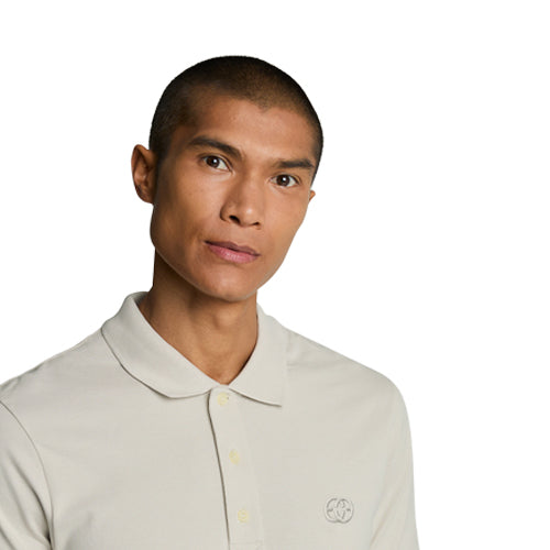Eagle Jeans Logo Polo Shirt in Cream