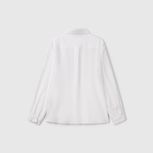 Benetton Regular Fit Viscose Shirt in White